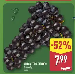 ALDI Winogrona ciemne klasa I Aldi oferta