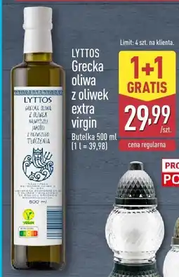 ALDI Oliwa Lyttos Grecka z oliwek extra virgin oferta