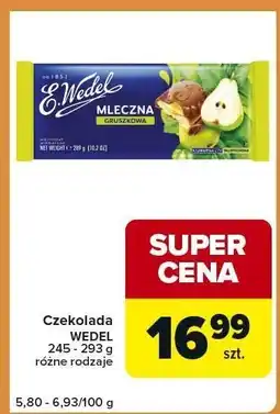 Carrefour Express Czekolada Wedel mleczna z gruszką 245g E.Wedel oferta