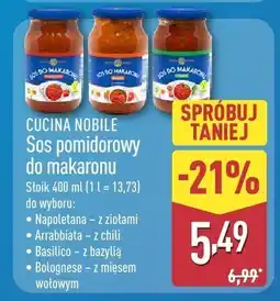 ALDI Sos pomidorowy do makaronu Cucina Nobile oferta