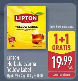ALDI Herbata czarna Lipton Yellow Label oferta