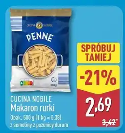 ALDI Makaron rurki Cucina Nobile oferta