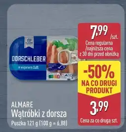 ALDI Wątróbki z dorsza Almare oferta