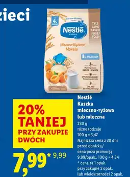 Lidl Kaszka Nestlé mleczno-ryżowa oferta