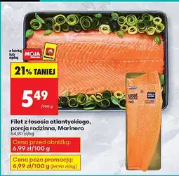 Biedronka Filet z łososia atlantyckiego Marinero porcja rodzinna oferta