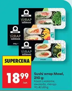 Biedronka Sushi wrap Mowi łosoś z wakame oferta