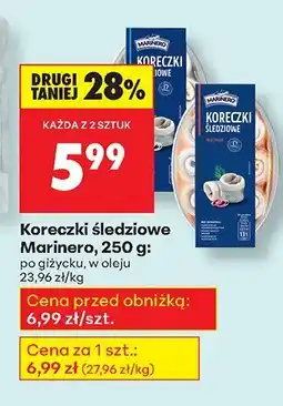 Biedronka Koreczki śledziowe Marinero oferta