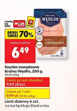 Biedronka Szynka zawędzana Kraina Wędlin oferta