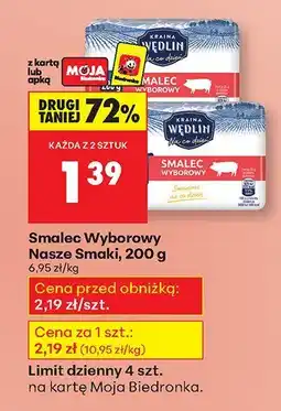 Biedronka Smalec Wyborowy Nasze Smaki Kraina Wędlin oferta