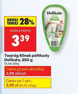 Biedronka Twaróg Klinek półtłusty Delikate oferta