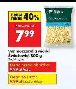 Biedronka Ser mozzarella wiórki Światowid oferta