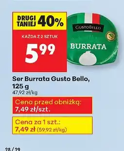 Biedronka Ser Burrata Gusto Bello oferta