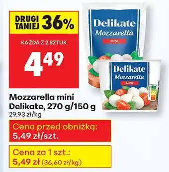 Biedronka Ser mozzarella mini Delikate oferta