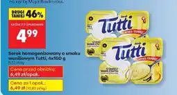 Biedronka Serek homogenizowany o smaku waniliowym Tutti oferta