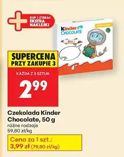 Biedronka Czekolada Kinder Chocolate oferta