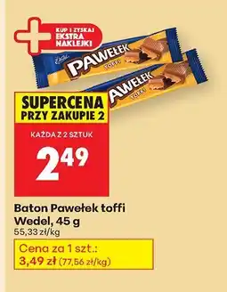 Biedronka Baton Pawełek toffi Wedel oferta