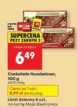 Biedronka Czekolada Nussbeisser oferta