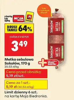 Biedronka Mielonka cebulowa Sokołów oferta