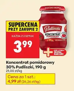Biedronka Koncentrat pomidorowy 30% Pudliszki oferta