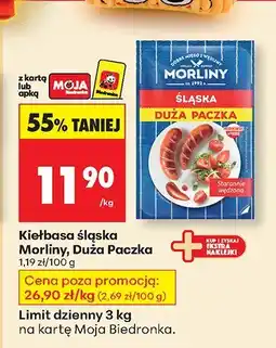 Biedronka Kiełbasa śląska Morliny oferta