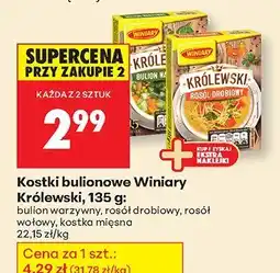 Biedronka Kostki bulionowe Winiary Królewski bulion warzywny 135g oferta