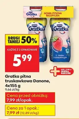 Biedronka Jogurt Gratka pitna truskawkowa Danone oferta