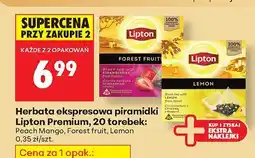 Biedronka Herbata ekspresowa piramidki Lipton Premium oferta