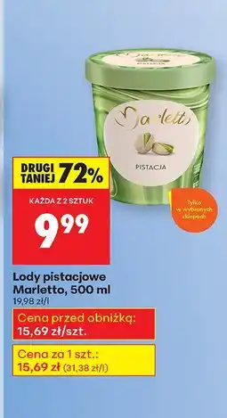 Biedronka Lody pistacjowe Marletto oferta