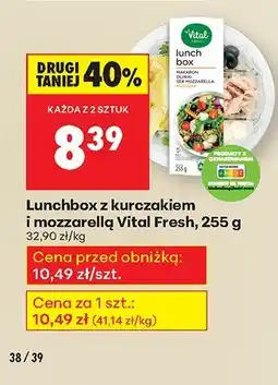 Biedronka Lunchbox z kurczakiem i mozzarellą Vital Fresh oferta