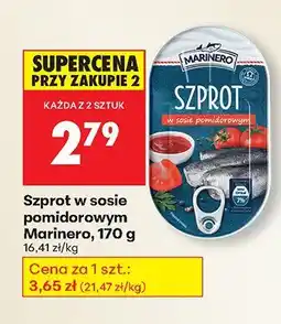 Biedronka Szprot w sosie pomidorowym Marinero oferta