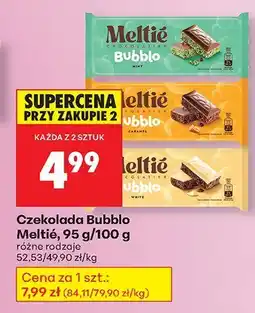 Biedronka Czekolada Bubblo Meltié różne rodzaje oferta
