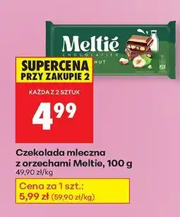 Biedronka Czekolada mleczna z orzechami Meltié oferta