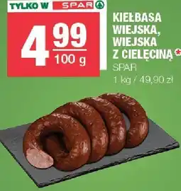 Spar Kiełbasa wiejska z cielęciną Spar oferta