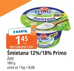 E.Leclerc Śmietana 12%/18% Primo Zott oferta