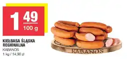 Spar Kiełbasa śląska regionalna Kabanos oferta
