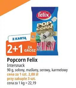 E.Leclerc Popcorn Felix solony/maślany/serowy/karmelowy oferta