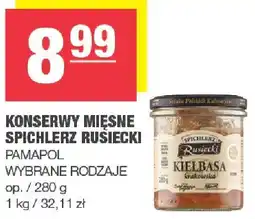 Spar Konserwy mięsne Spichlerz Rusiecki Pamapol różne rodzaje oferta