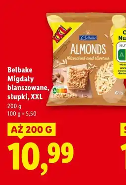 Lidl Migdały blanszowane słupki XXL Belbake oferta
