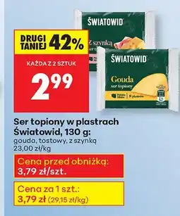 Biedronka Ser topiony w plastrach Światowid gouda oferta