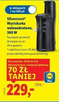 Lidl Silvercrest Wyciskarka wolnoobrotowa, 300 W oferta
