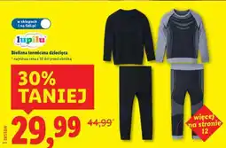 Lidl Bielizna termiczna dziecięca oferta