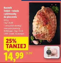 Lidl Rzeźnik Indyk – rolada z pietruszką do pieczenia oferta