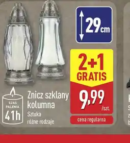 ALDI Znicz szklany kolumna oferta