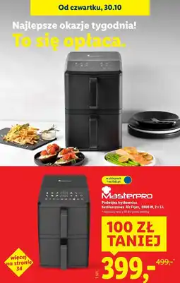 Lidl Frytkownica podwójna 2400w Masterpro oferta