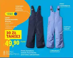 Lidl Spodnie narciarskie 86-116 dziewczęce Lupilu oferta