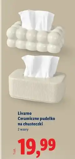 Lidl Pudełko ceramiczne na chusteczki Livarno Home oferta