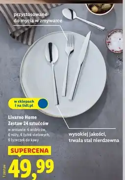 Lidl Zestaw sztućcow stal szlachetna Livarno Home oferta