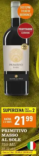 Biedronka Wino Masso Al Sole Primitivo oferta