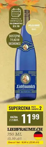 Biedronka Wino Liebfraumilch oferta