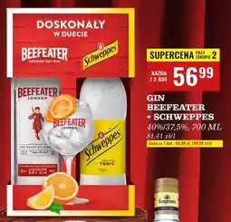 Biedronka Gin + schweppes Beefeater London Dry oferta